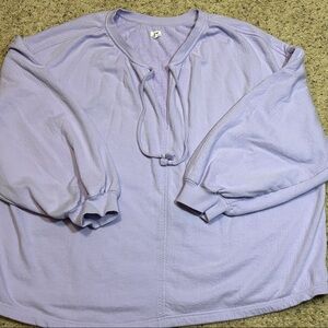 Aerie Lavender Casual Crew Neck  with Drawstring